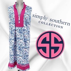 NWT Simply Southern Floral Sleeveles Tunic Dress Size L